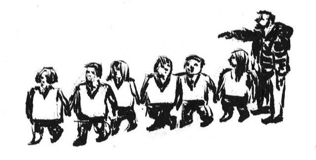 SchoolPic School walking bus drawing