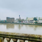 Photograph from Chiswick bridge onto Stag Brewery community plan in Mortlake, February 2021 - MBCG